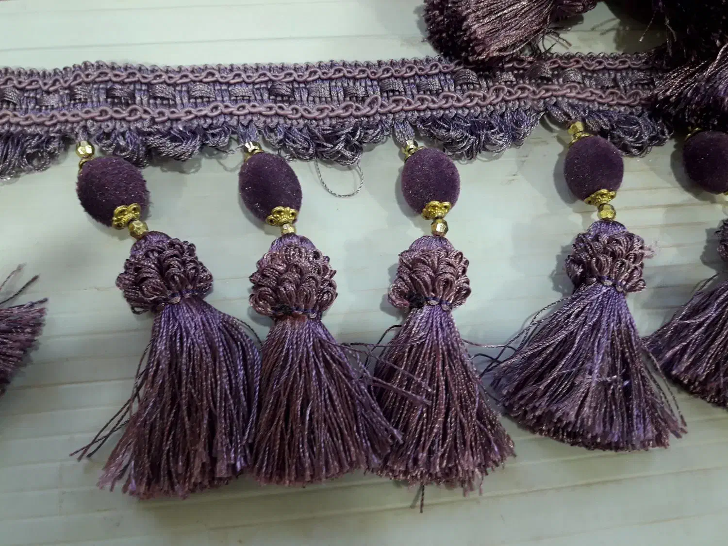 نوار یراق پرده نوار مبل و کوسن ابریشم|پرده، رانر، رومیزی|قرچک, امین آباد|دیوار