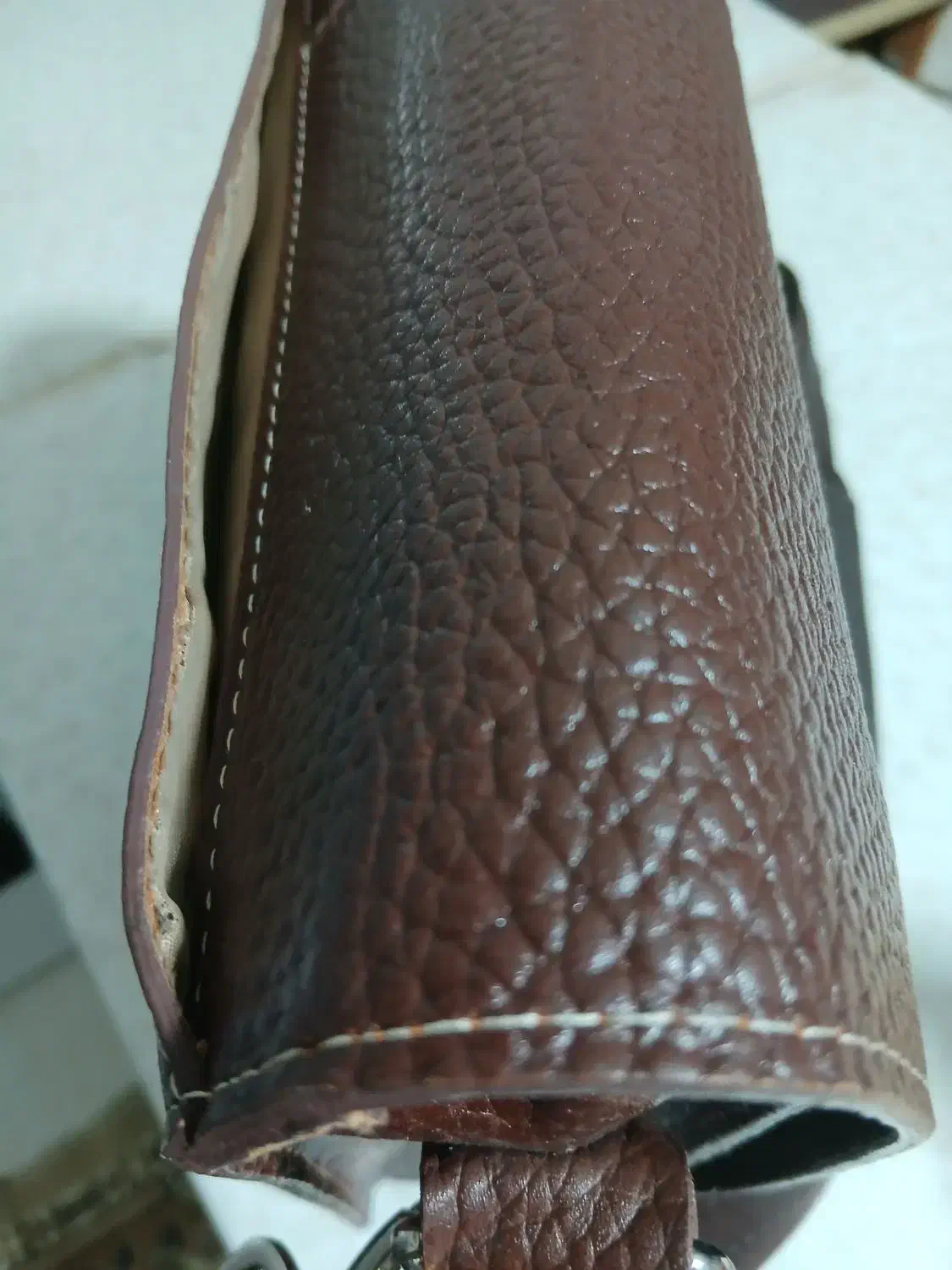 کیف چرم  طبیعی  رو دوشی نو|کیف، کفش، کمربند|پرند, فاز ۶|دیوار