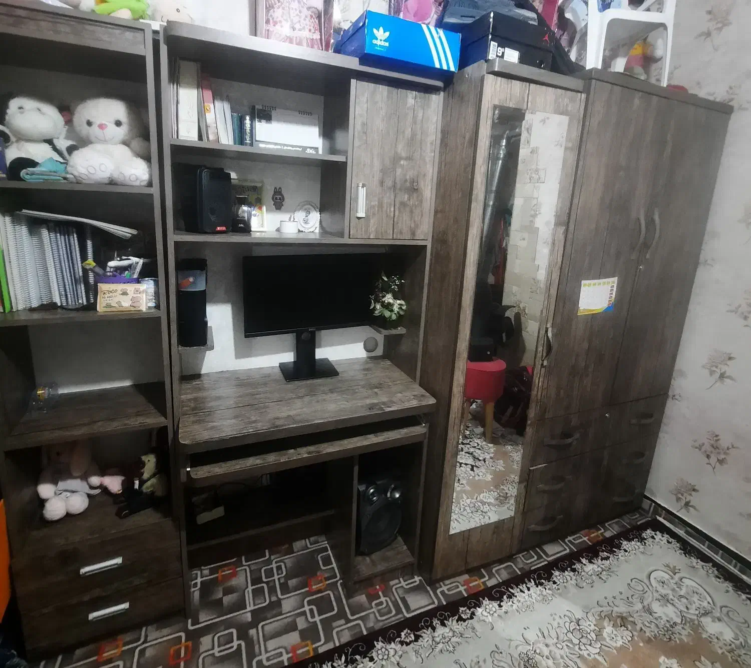 ست ۴ تیکه کمد میز کامپیوتر|جاکفشی، کمد، دراور|کرج, گلشهر|دیوار