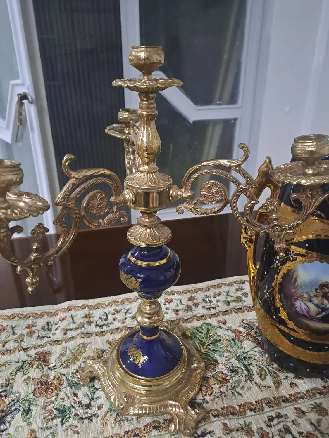 دوعددشعمدان برنز رنگ سرمه ای|صنایع دستی و سایر لوازم تزئینی|تهران, تهرانپارس غربی|دیوار