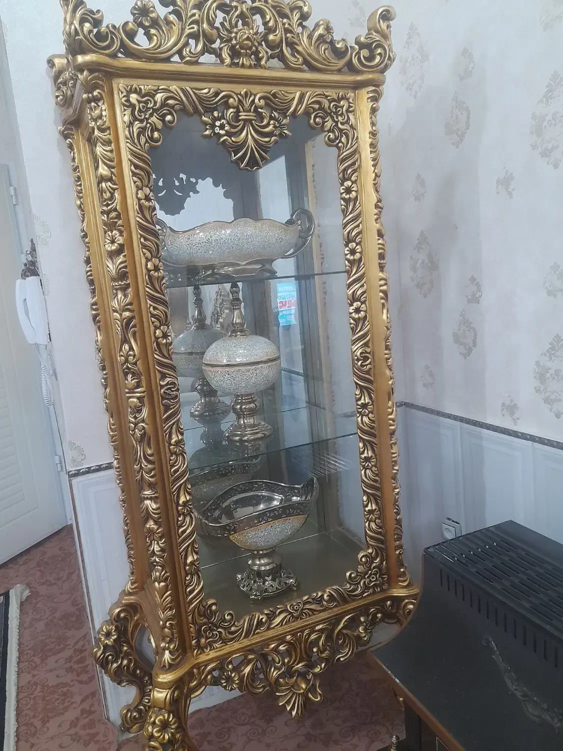 بوفه در حد جهیزیه|بوفه، ویترین، کنسول|مشگین شهر, |دیوار