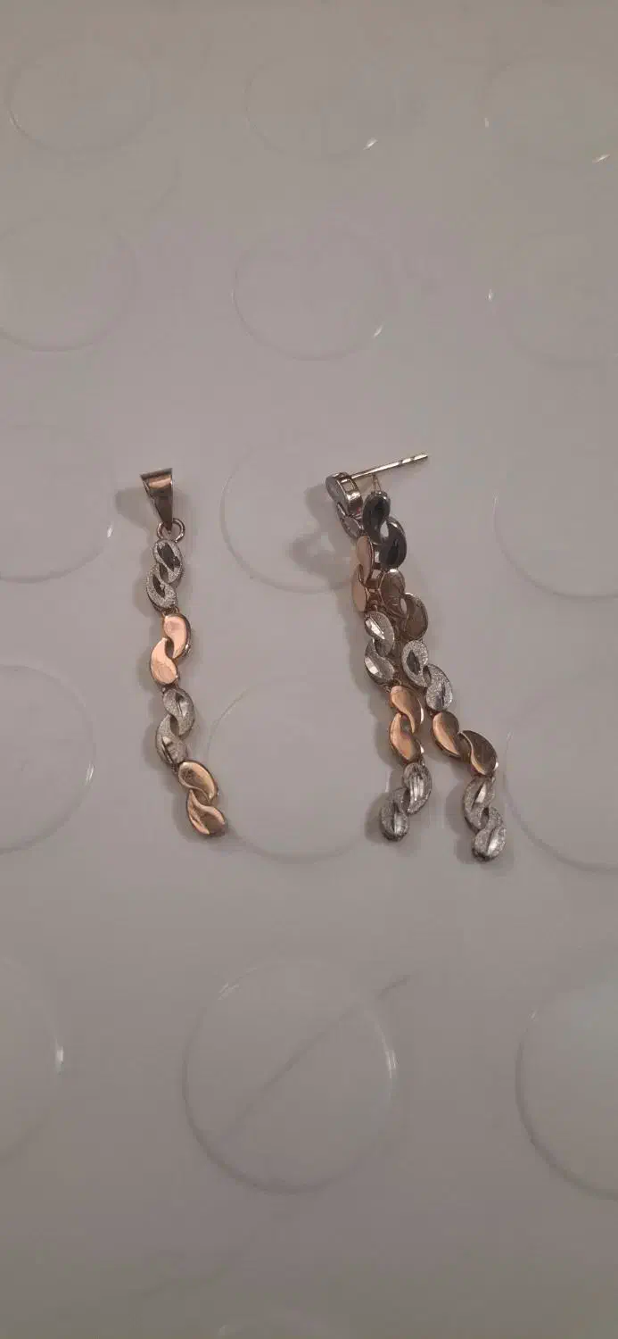 النگو و گوشواره و آویز طلای رز|جواهرات|اردبیل, |دیوار