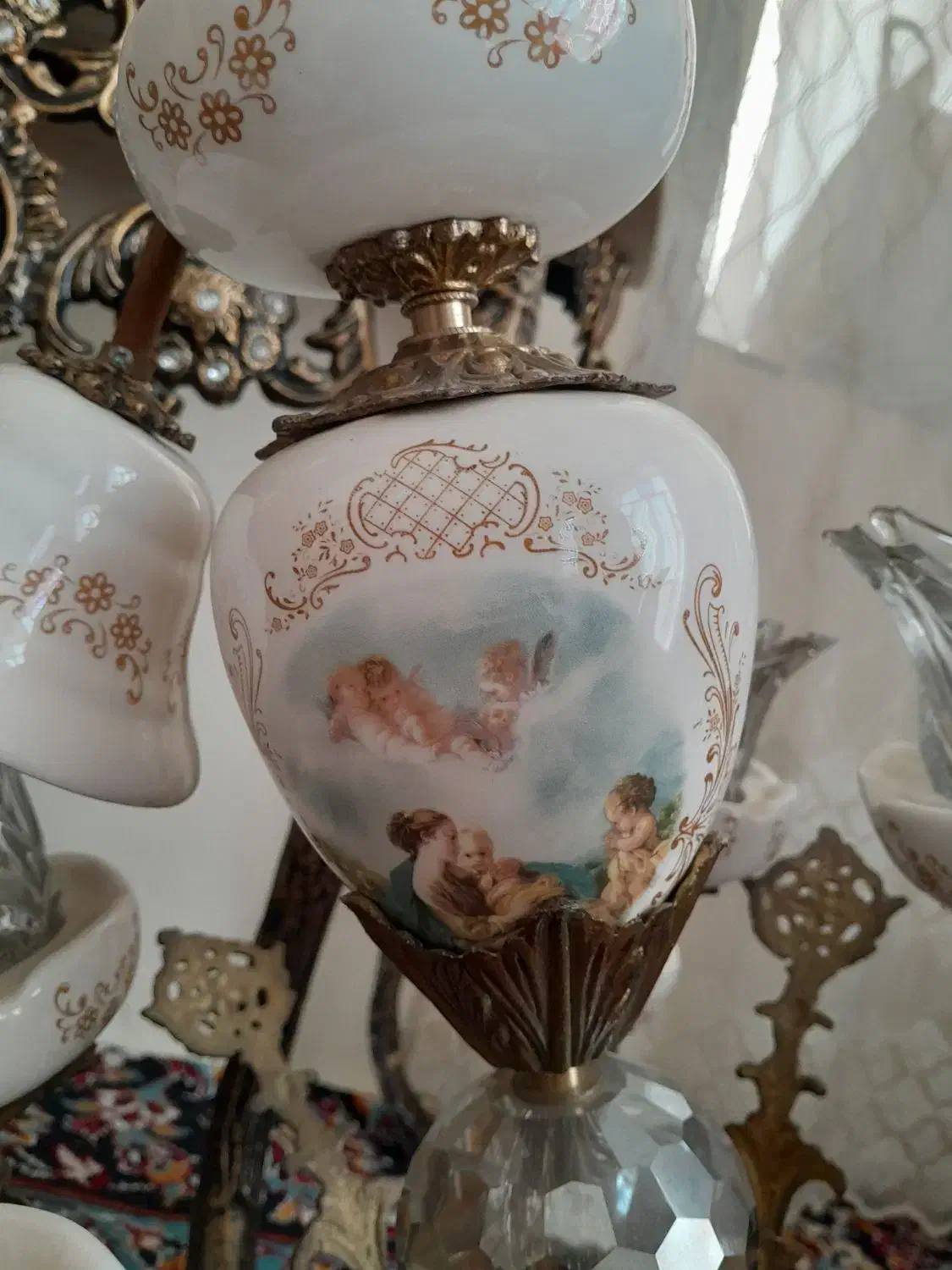 لوستر برنز وچینی|لوستر و چراغ آویز|تبریز, |دیوار