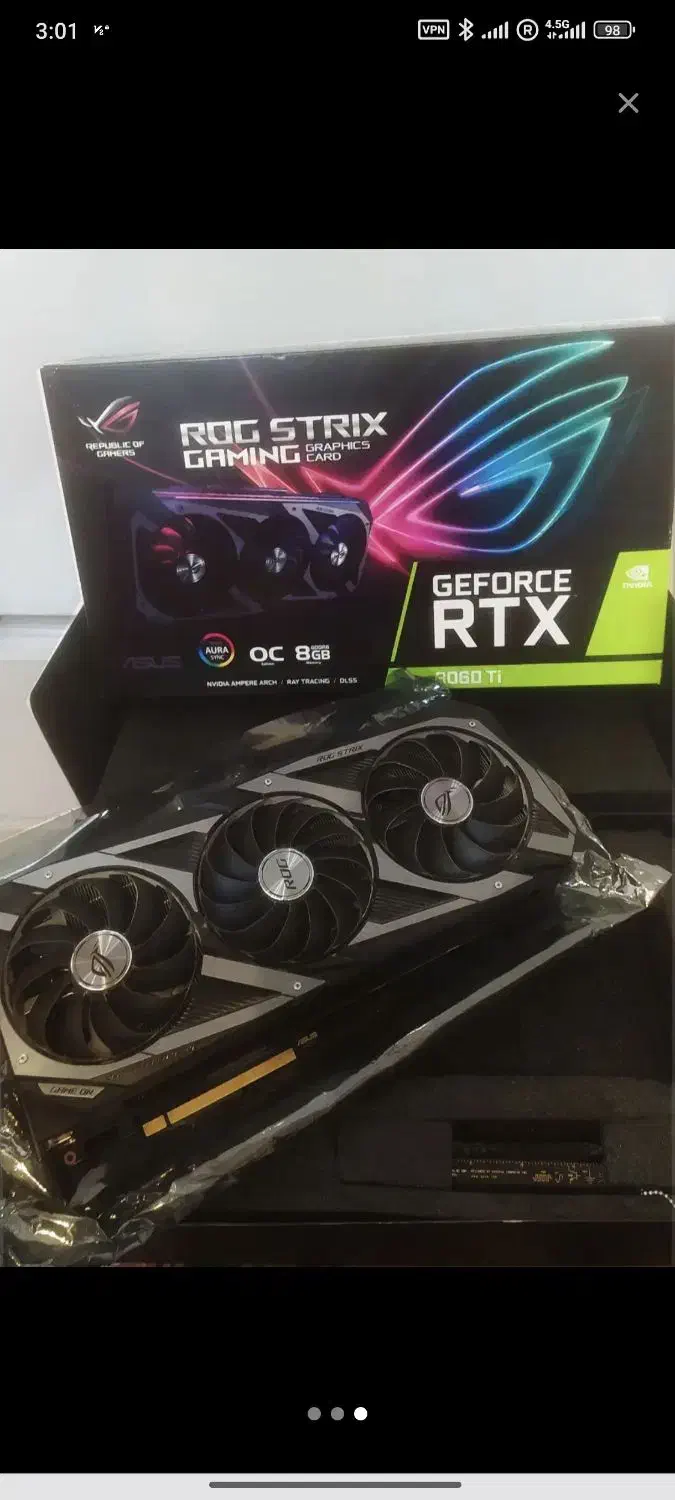 گرافیک ۳۰۶۰ ti rog لاکاغذب|قطعات و لوازم جانبی رایانه|کرمانشاه, |دیوار