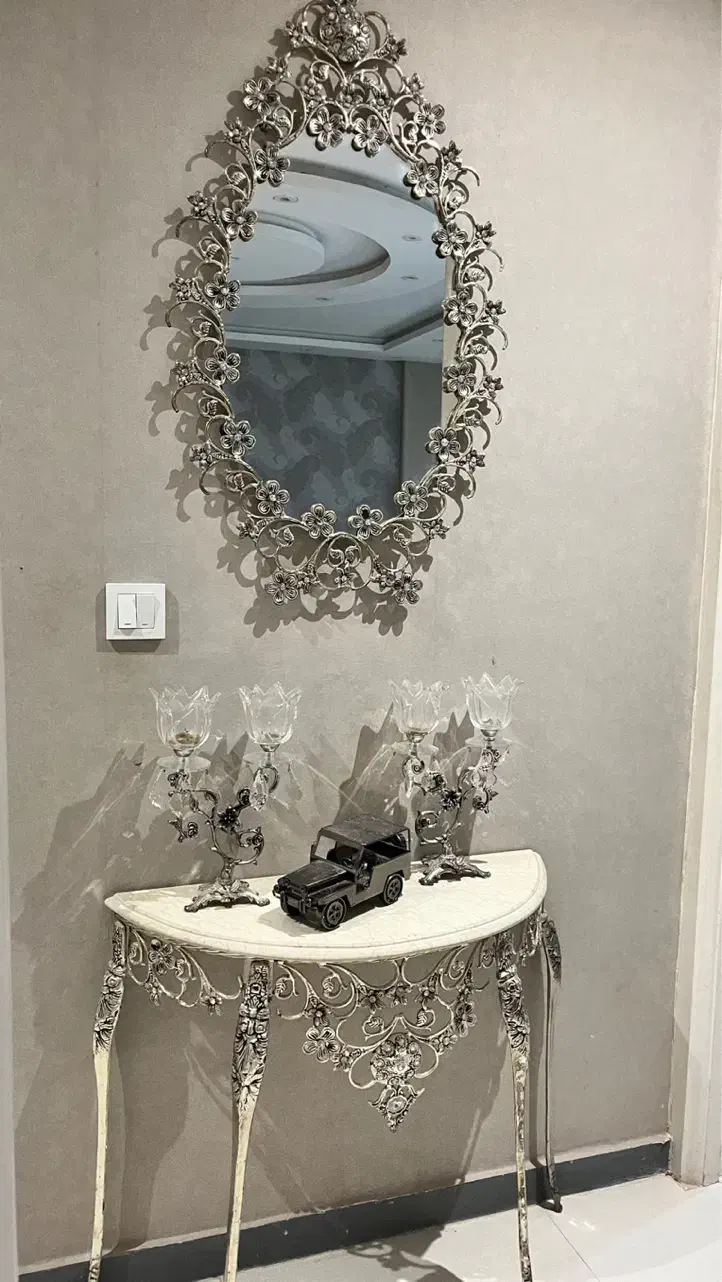 آینه شمعدان فلزی شیک و خاص|آینه|رشت, پیرسرا|دیوار