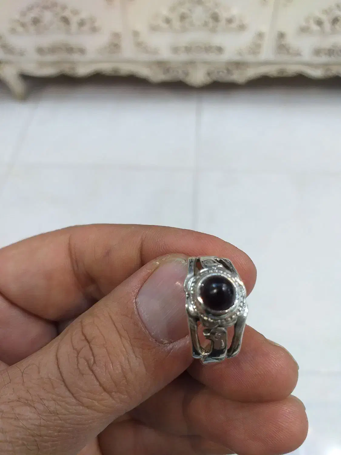 انگشتر عقیق وفیروزه بسیارکهنه وعتیقه|جواهرات|اصفهان, نقش جهان|دیوار