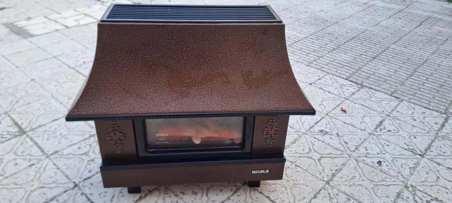 بخاری گازی طرح شومینه|بخاری، هیتر، شومینه|اهر, |دیوار