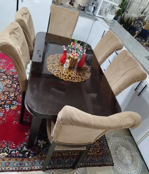 میز نهارخوری ۶نفره|میز و صندلی غذاخوری|خرم‌آباد, |دیوار