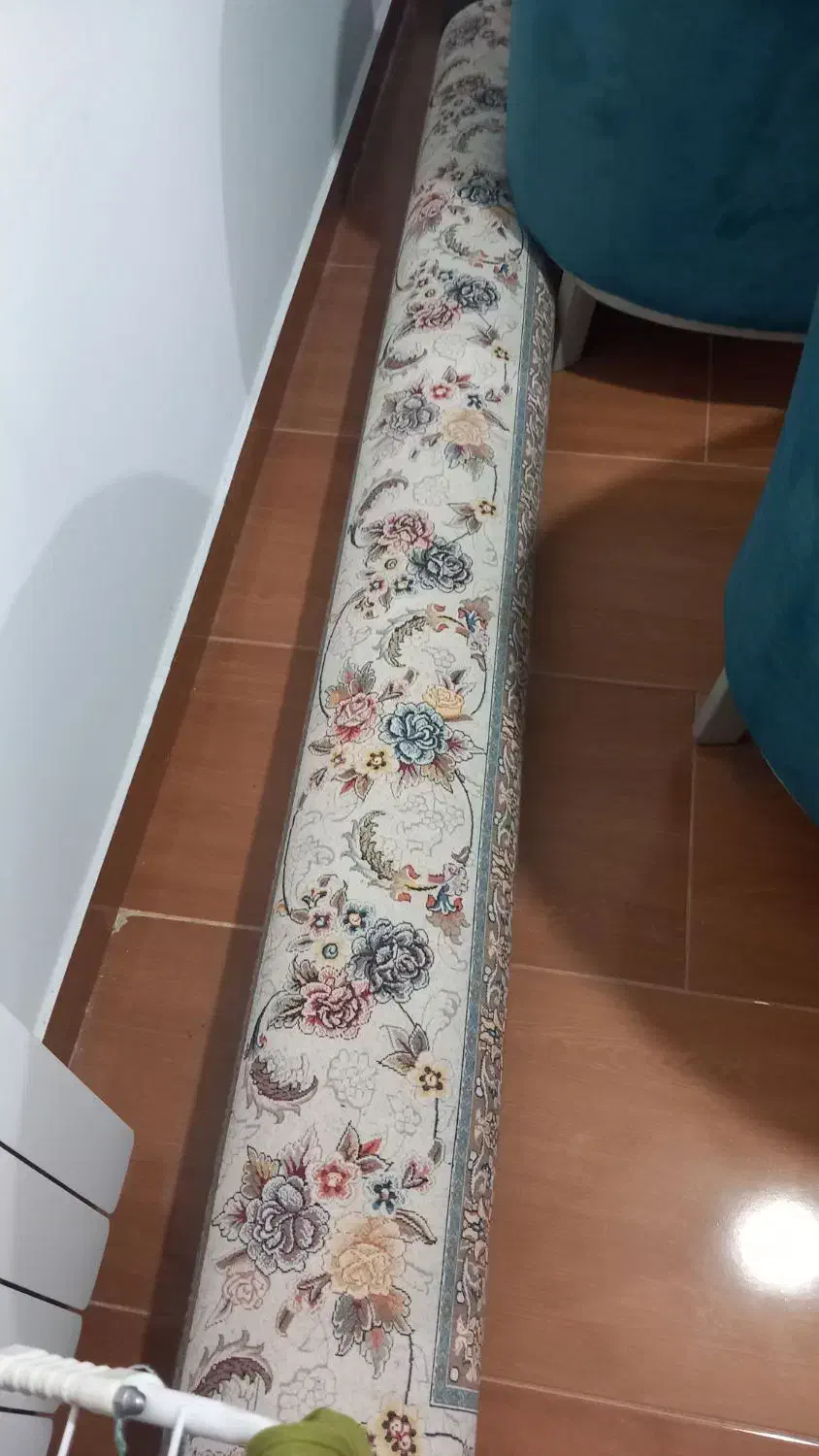 یک عدد فرش ۱۲ متری آبی فیروزه ای خوشرنگ|فرش|چالوس, |دیوار