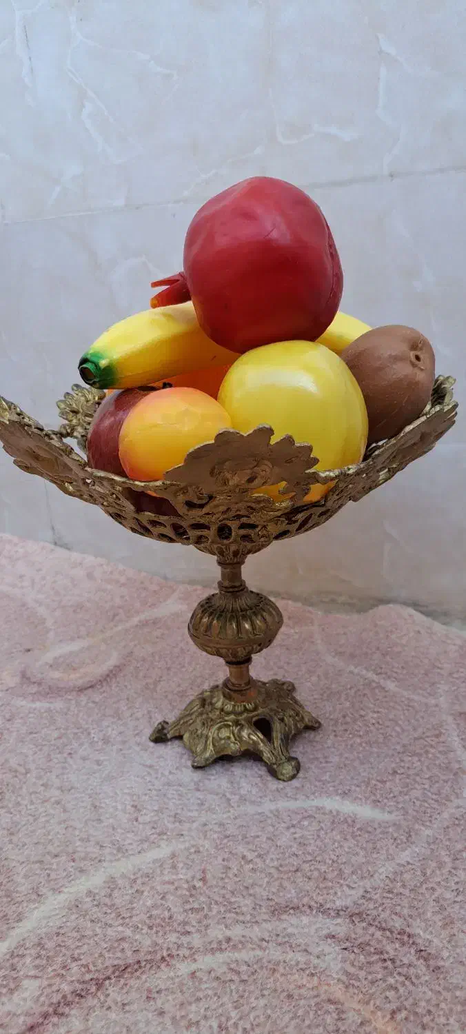 میوه خوری برنجی بامیوه|صنایع دستی و سایر لوازم تزئینی|گلستان (تهران), |دیوار
