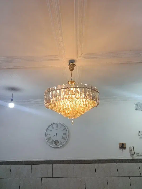 لوسترشیک. وجدید. رنگ شامپاینی|لوستر و چراغ آویز|اهواز, کمپلو جنوبی|دیوار