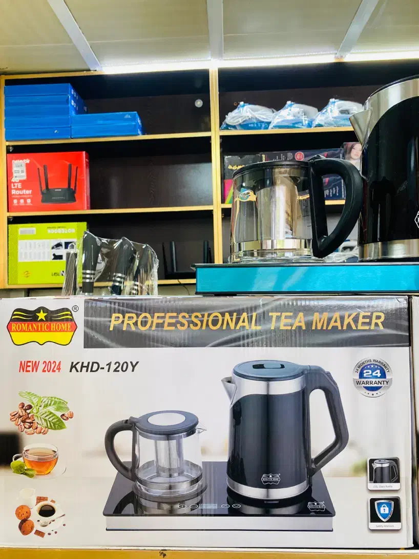 چای ساز رومانتیک صفحه دیجیتال تمام لمس شیشه ای|سماور، چای‌ساز، قهوه‌ساز|بروجن, |دیوار