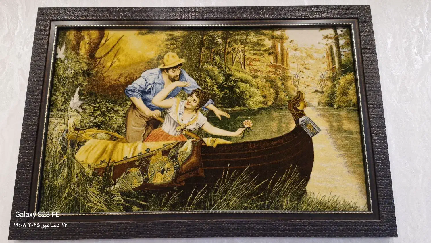 تابلو فرشی دستباف چله ابریشم|تابلو فرش|اصفهان, مارچین|دیوار