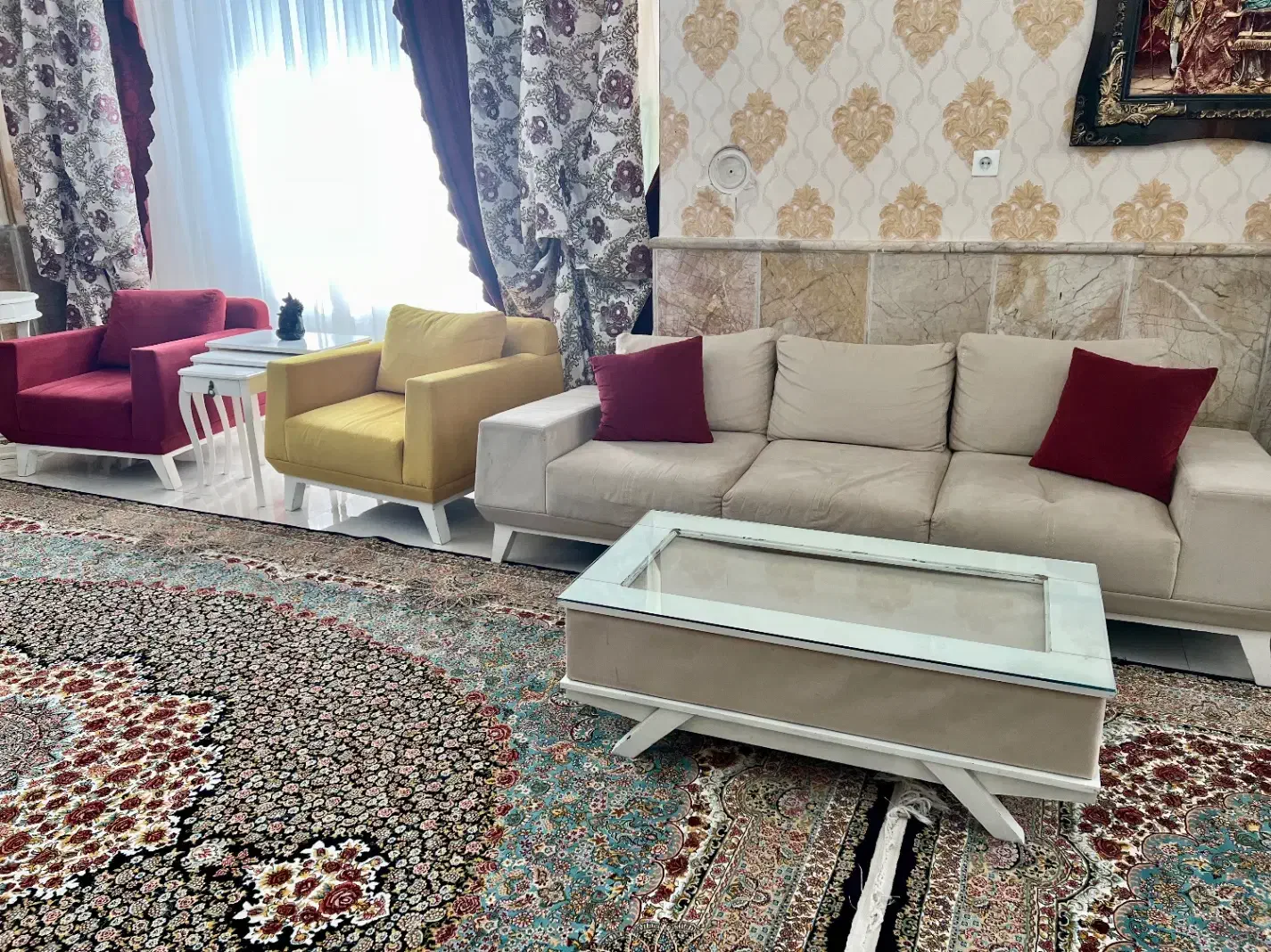مبل راحتی ۸نفره|مبلمان خانگی و میز عسلی|قوچان, |دیوار