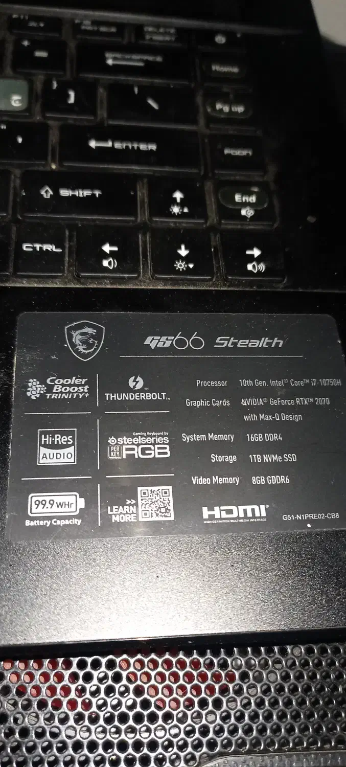 لپ تاپ گیمینگ msi در حدنو|رایانه همراه|اردبیل, |دیوار