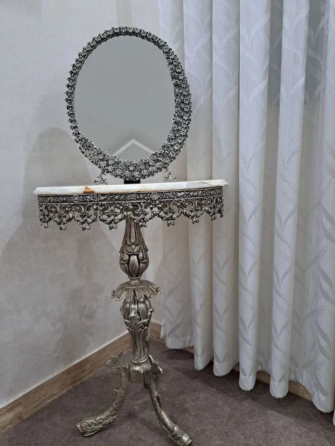 آینه و میز برنز|بوفه، ویترین، کنسول|کرمانشاه, |دیوار