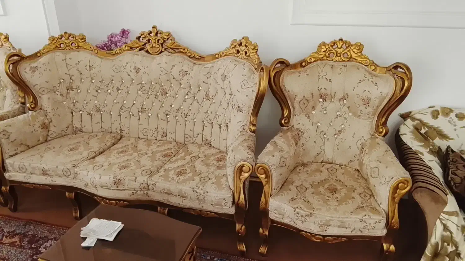 مبلمان سلطنتی 9 نفره|مبلمان خانگی و میز عسلی|بیرجند, |دیوار