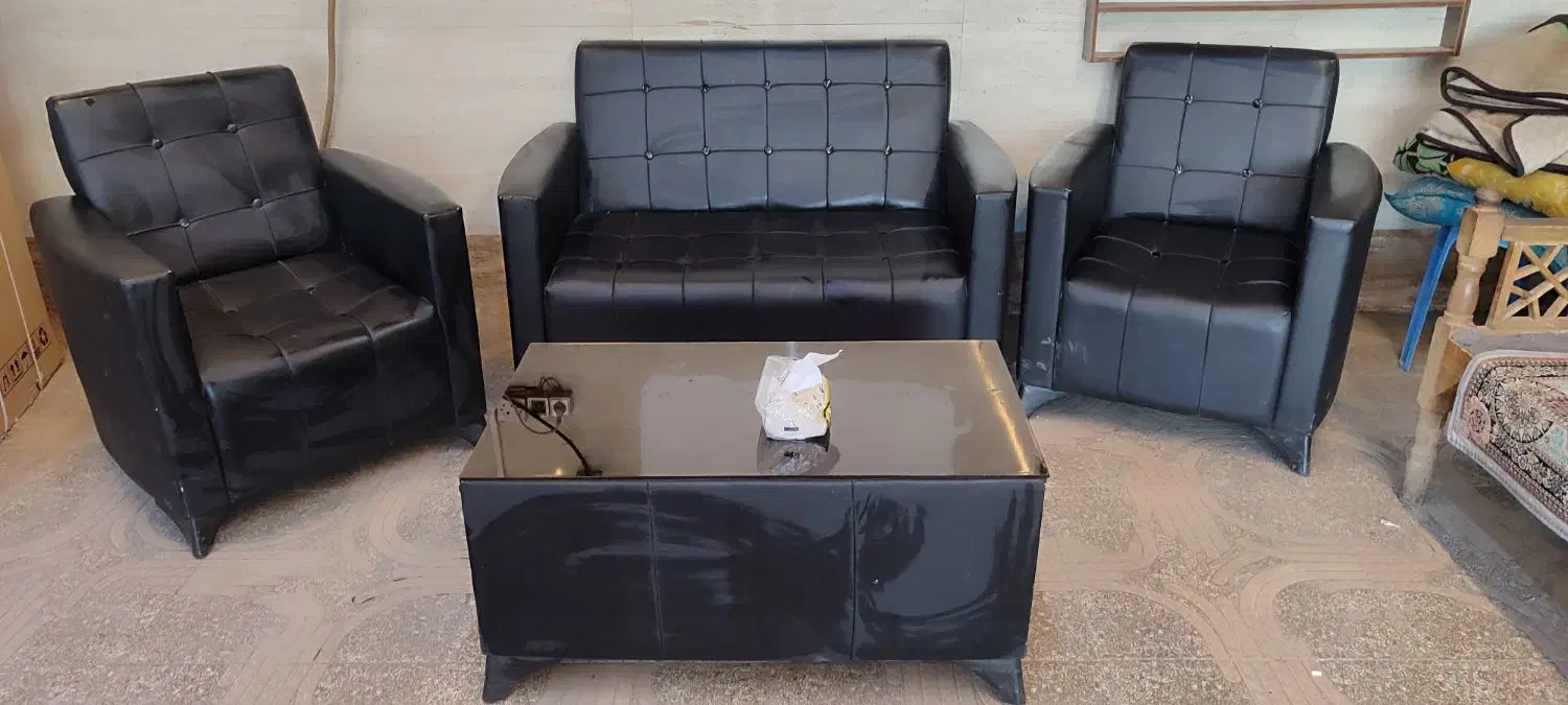 مبل نیم ست چرم|مبلمان اداری|شوشتر, |دیوار