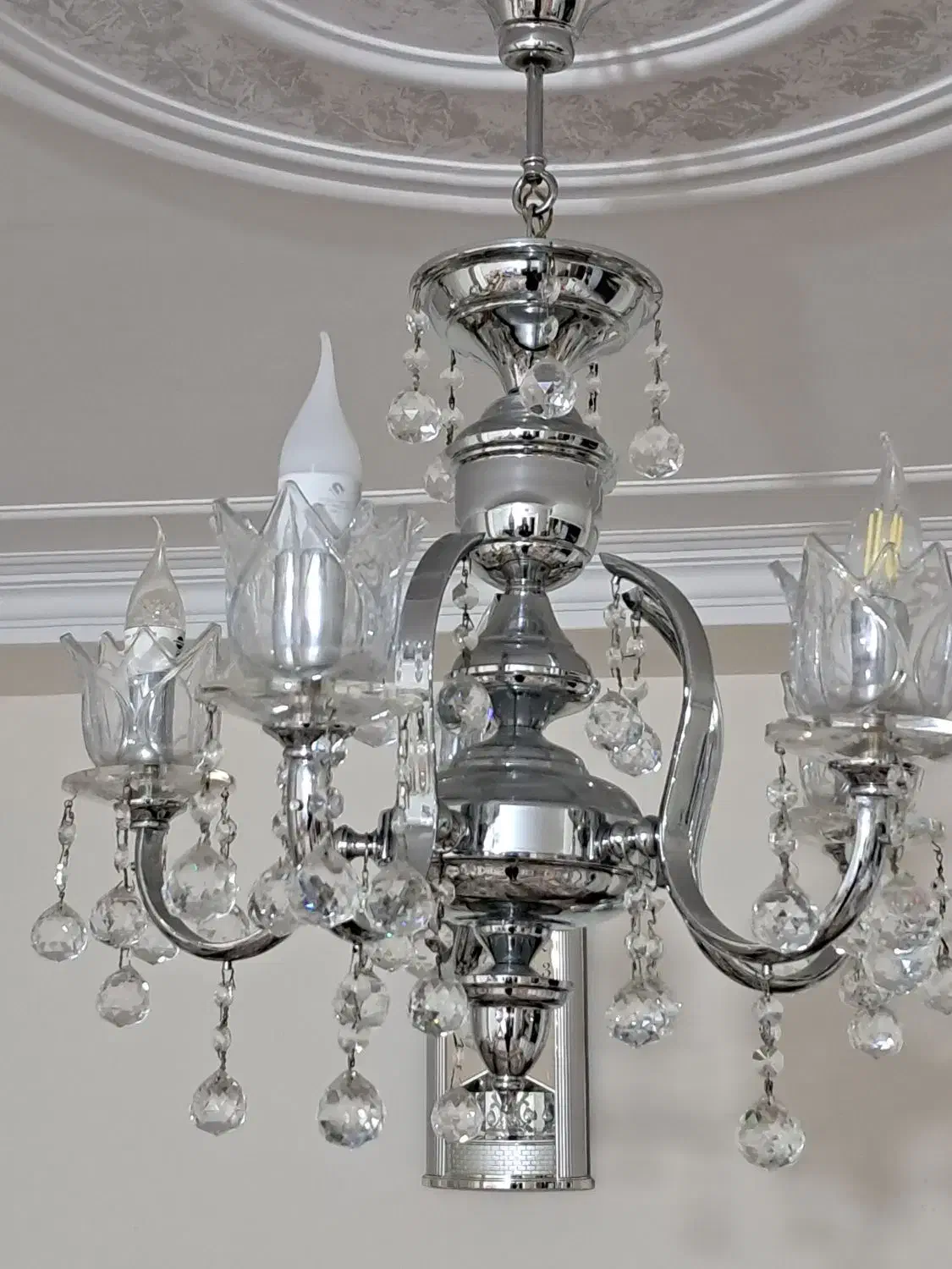 لوستر کریستال استیل خارجی|لوستر و چراغ آویز|کرج, بنیاد|دیوار