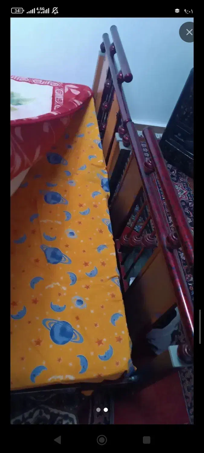 تخت دو نفره فلزی جدا.|تخت و سرویس خواب|محمدیه-قزوین, |دیوار