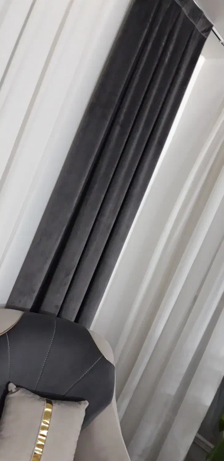 یک عدد پرده پانچ طوسی.درحد نو|پرده، رانر، رومیزی|ساوه, |دیوار