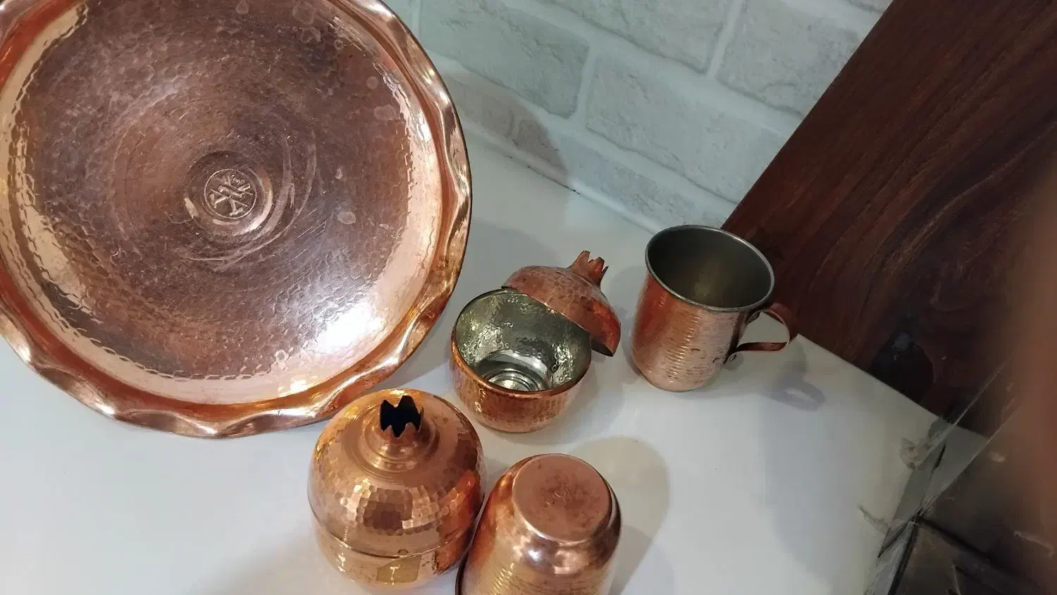 ظروف مسی|ظروف سرو و پذیرایی|قم, سراجه (۱۵ خرداد)|دیوار