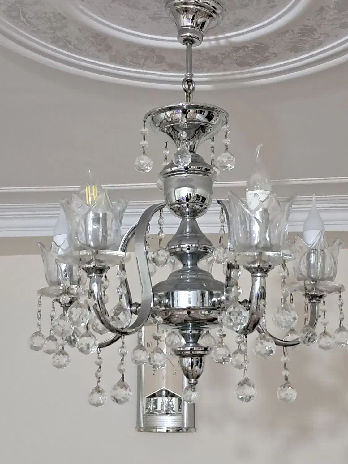 لوستر کریستال استیل خارجی|لوستر و چراغ آویز|کرج, بنیاد|دیوار