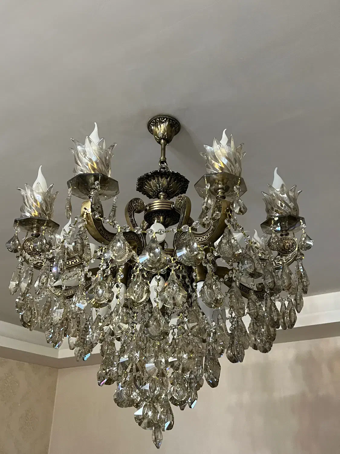 لوستر تمام برنز|لوستر و چراغ آویز|اردبیل, |دیوار