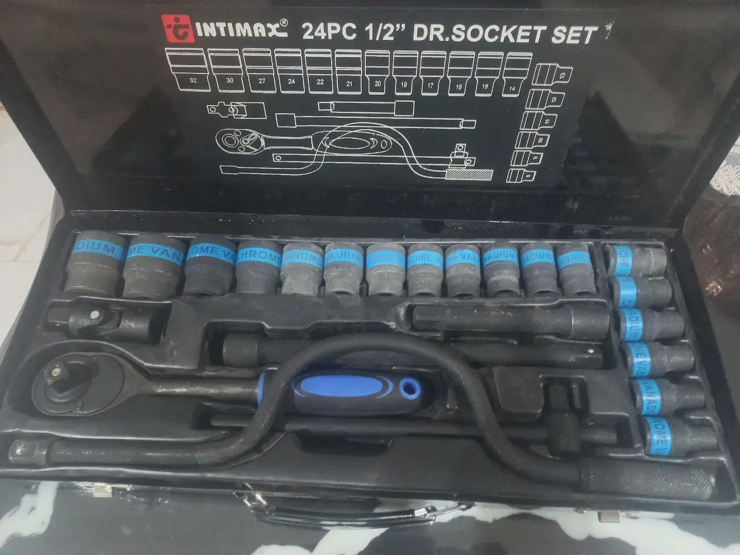 جعبه بکس 24 پارچه مشکی رنگ فشار قوی اینتیمکس|ابزارآلات|پیشوا, |دیوار