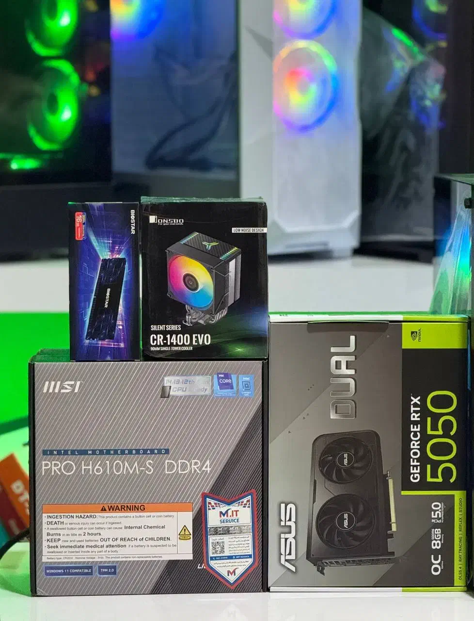 کیس گیمینگ رندرینگ RTX 5050 +I512400Fفول آکبند|رایانه رومیزی|مشهد, آبکوه|دیوار