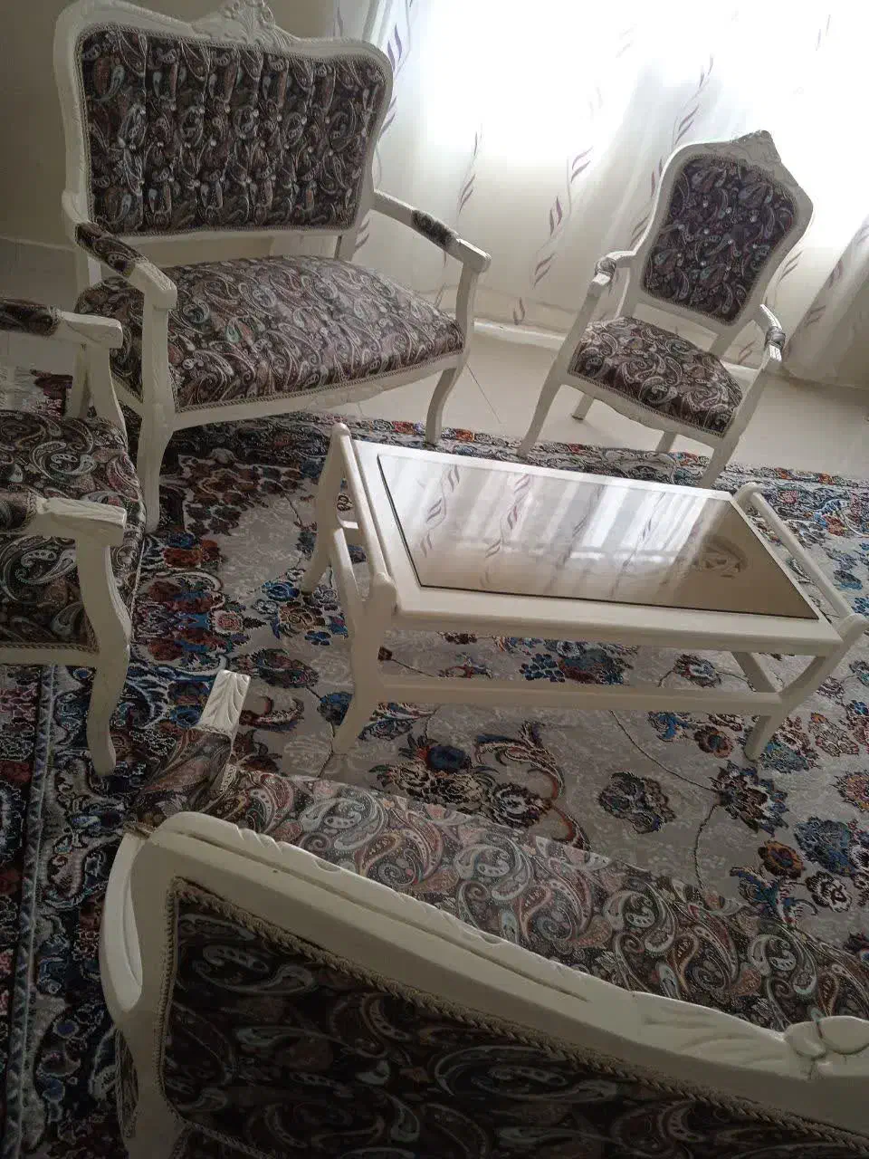 مبل سلطنتی ۷ نفره|مبلمان خانگی و میز عسلی|پرند, فاز ۶|دیوار