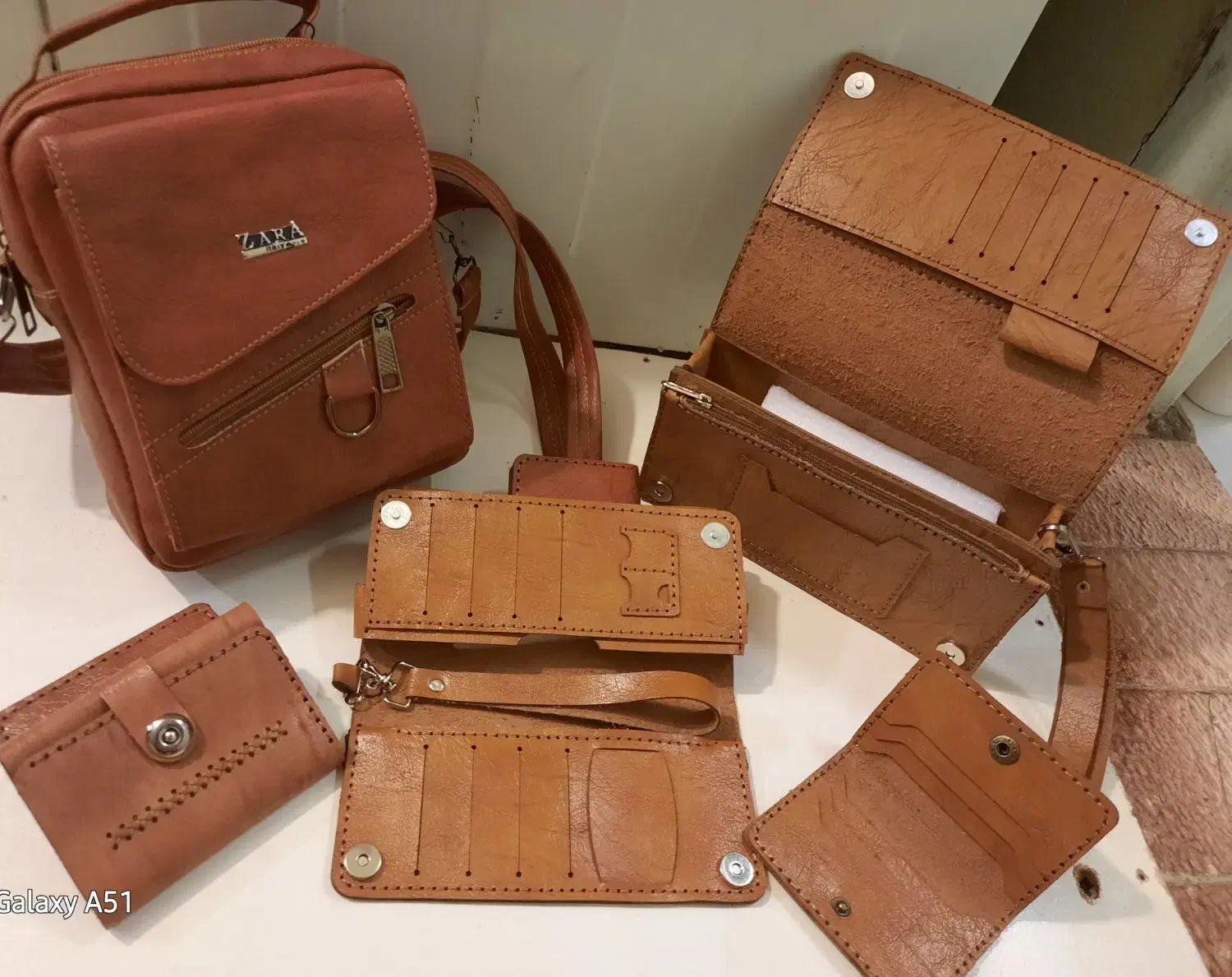 ست ۵ تیکه کیف چرم سوگو|کیف، کفش، کمربند|کرج, اصفهانی‌ها|دیوار