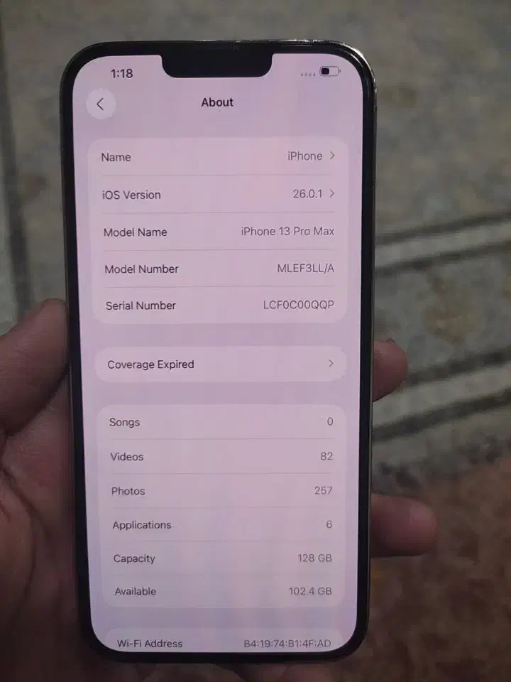 آیفون ۱۳پرومکس۱۲۸|موبایل|بانه, |دیوار