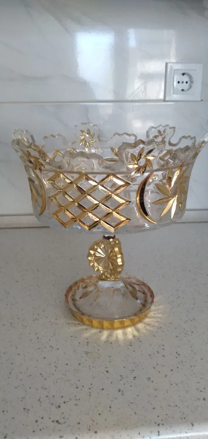 ظرف میوه کریستال اصل|کلکسیون اشیاء عتیقه|سنندج, |دیوار