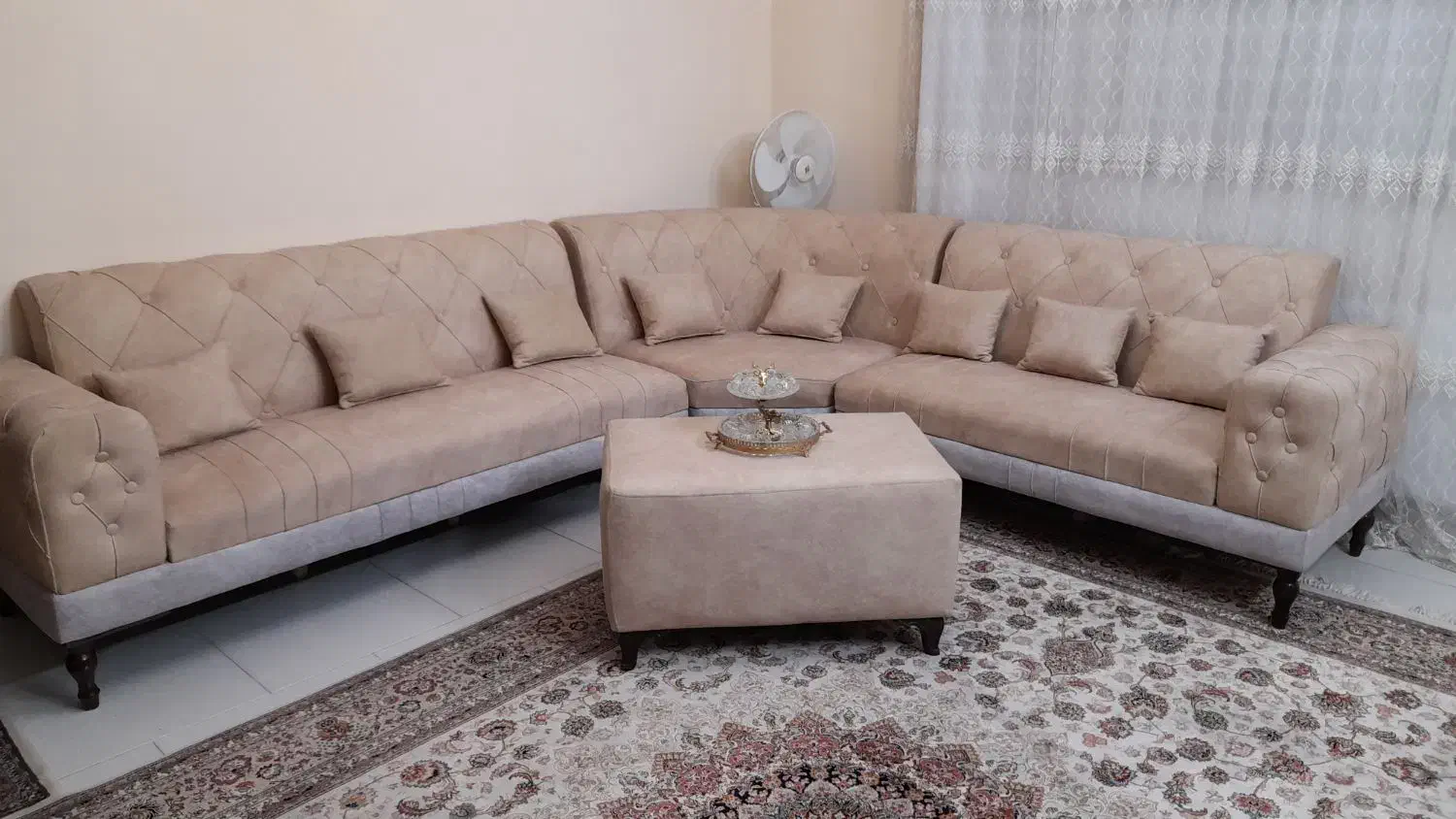 مبل چستر نو ساخت سفارشی|مبلمان خانگی و میز عسلی|پرند, فاز ۴|دیوار