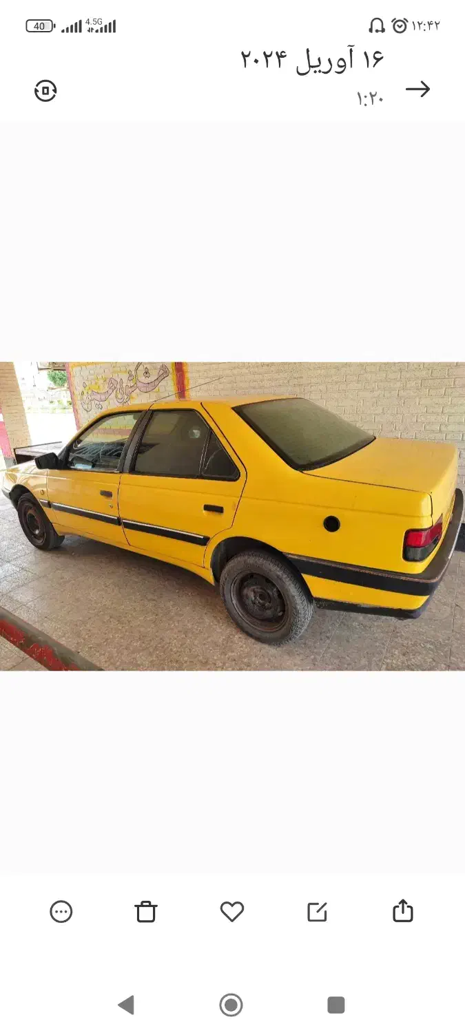 فروش پژو 405تاکسی برون شهری ترمینال|خودرو سواری و وانت|اهواز, کوروش|دیوار