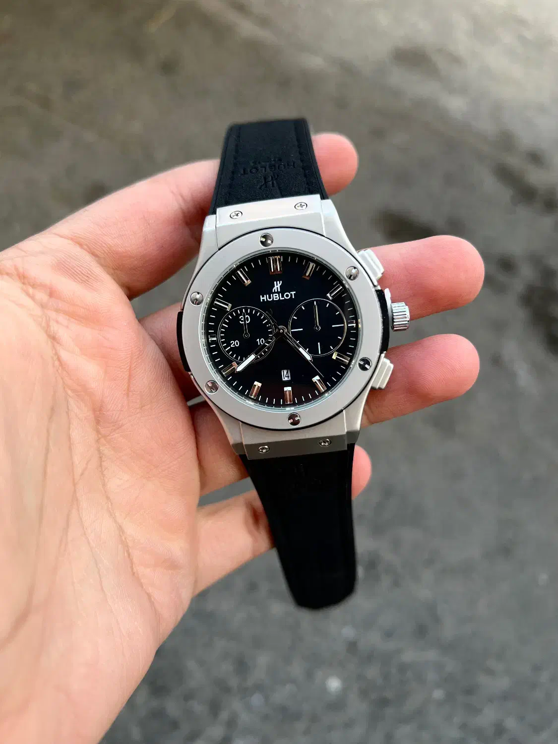 ساعت مردانه هابلوت کاسیو بند چرم و رابر تقویم دار|ساعت|ارومیه, |دیوار