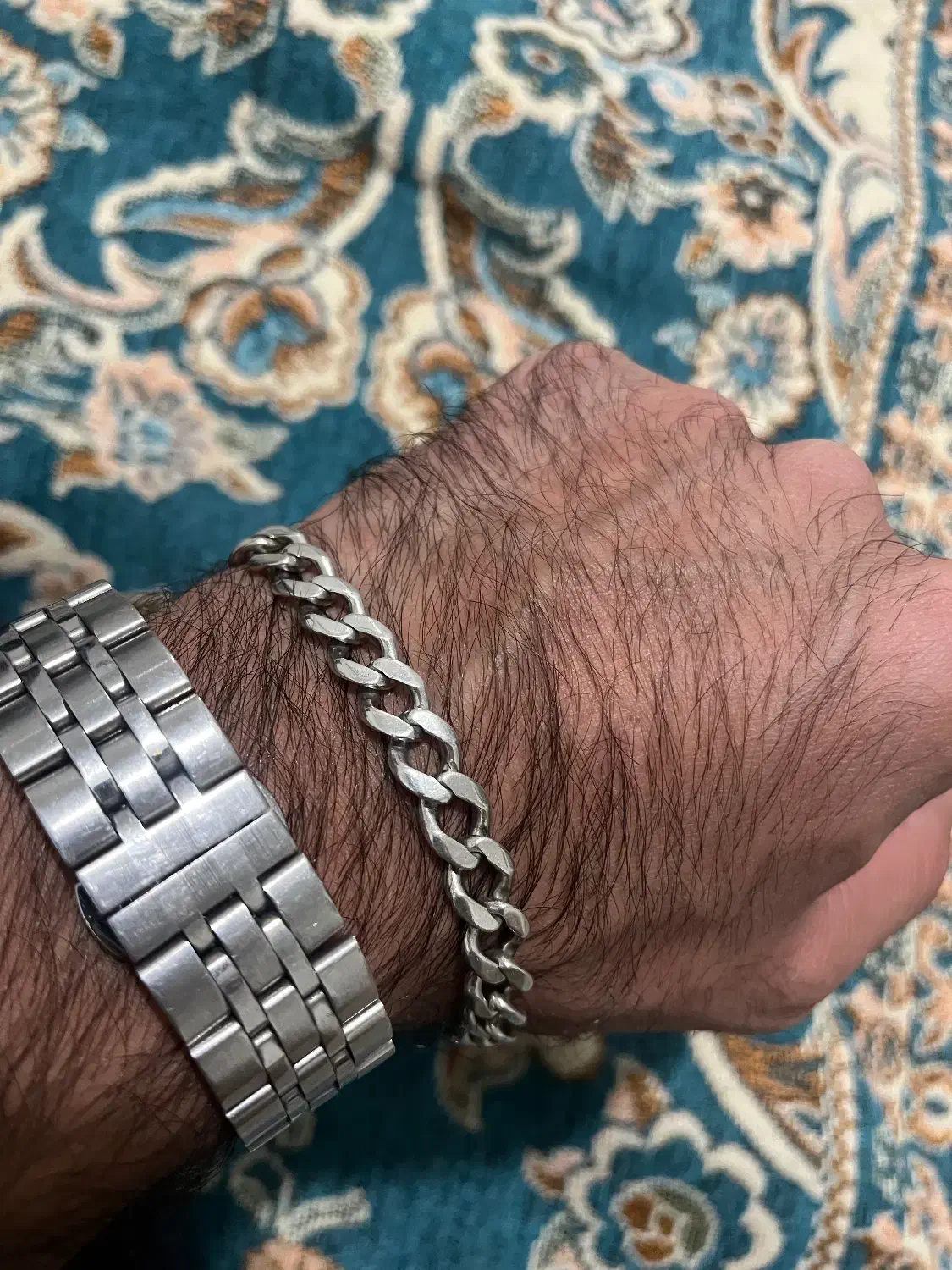 زنجیر نقره دست بند و گردنبند|جواهرات|قوچان, |دیوار