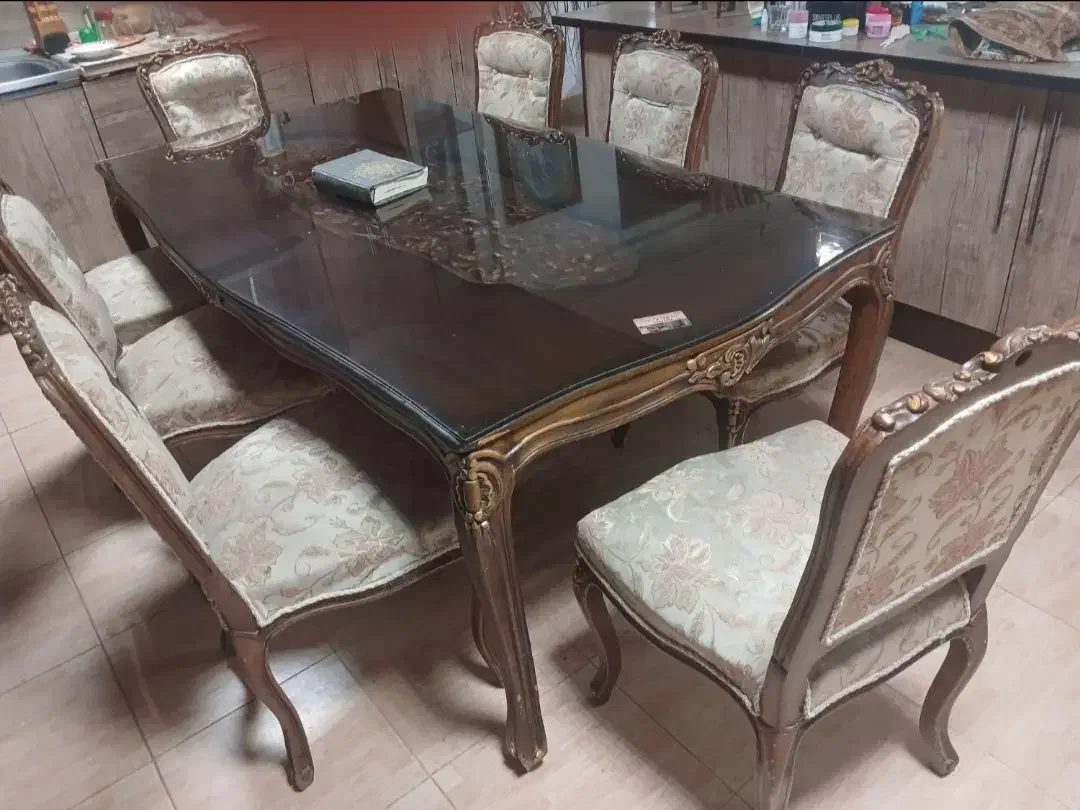 مبل نه نفره به همراه میز و عسلی و غذاخوری هشت نفره|مبلمان خانگی و میز عسلی|خرمدره, |دیوار