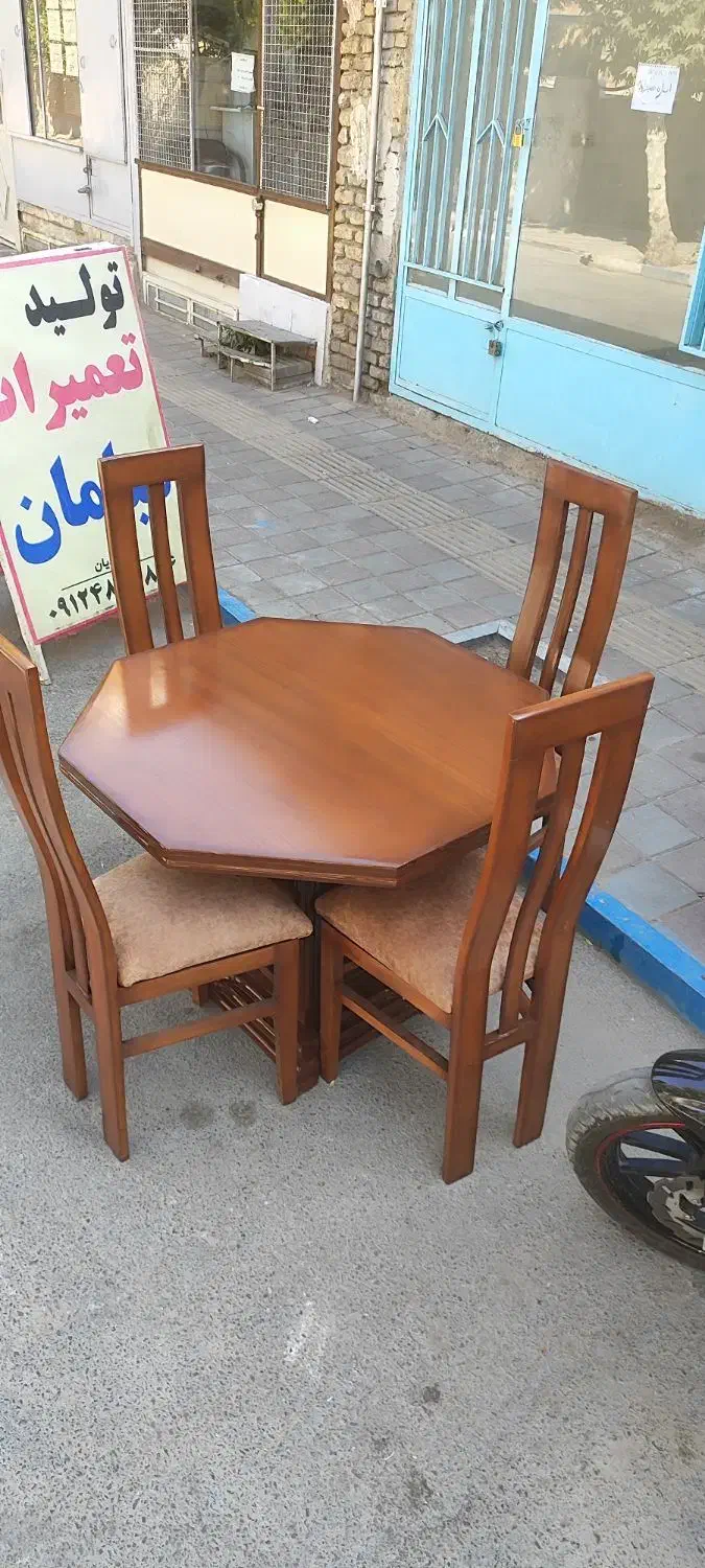 میز غذاخوری ۴ نفره|میز و صندلی غذاخوری|خمین, |دیوار