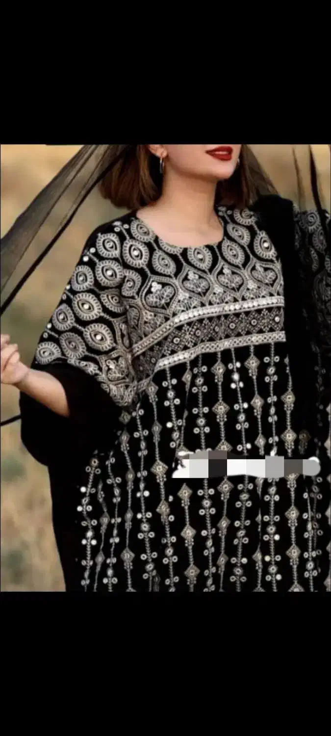 پارچه مخمل حاشیه دار ونوس ۹۰۰۰ اصل هندی|لباس|شیراز, احمدی جنوبی|دیوار