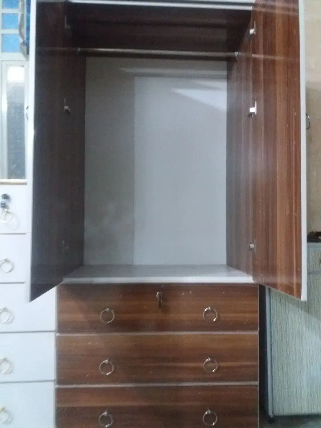 دراور و کمد لباس ام دی اف (نو )عرض ۹۰ عمق۶۰|جاکفشی، کمد، دراور|میبد, |دیوار