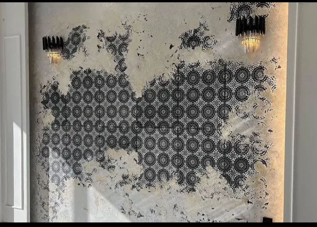 نقاشی ساختمان واجرای پتینه وگچبری|خدمات پیشه و مهارت|گلبهار, شهر جدید گلبهار|دیوار