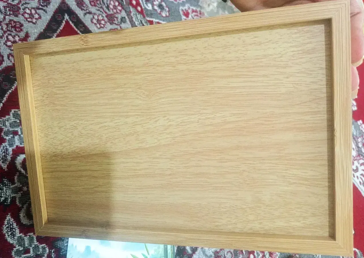 سینی چوبی با چوب اصل بامبو سه تا فقط 450 ت|ظروف سرو و پذیرایی|شادگان, |دیوار