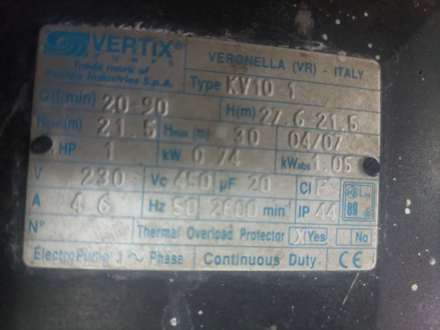 پمپ ۱اسب اصل ایتالیا|ابزارآلات|تهران, بهداشت|دیوار