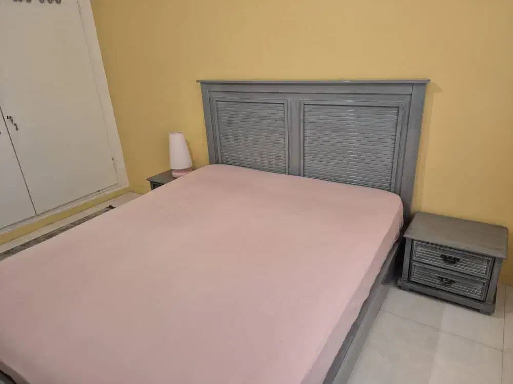 تخت خواب دونفره بدون تشک|تخت و سرویس خواب|کرج, کارخانه قند|دیوار