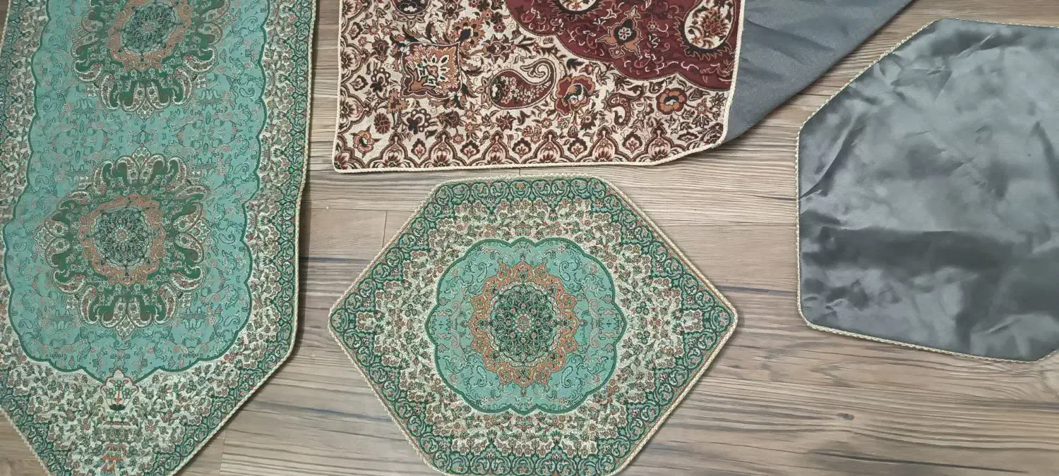 ست رومیزی ۴ تکه|پرده، رانر، رومیزی|کرمان, |دیوار