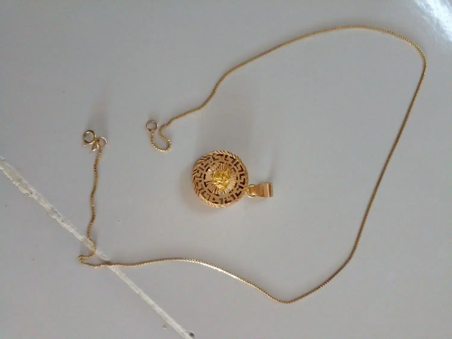 پلاک زنجیر ورساچ طلا|جواهرات|کرمانشاه, |دیوار