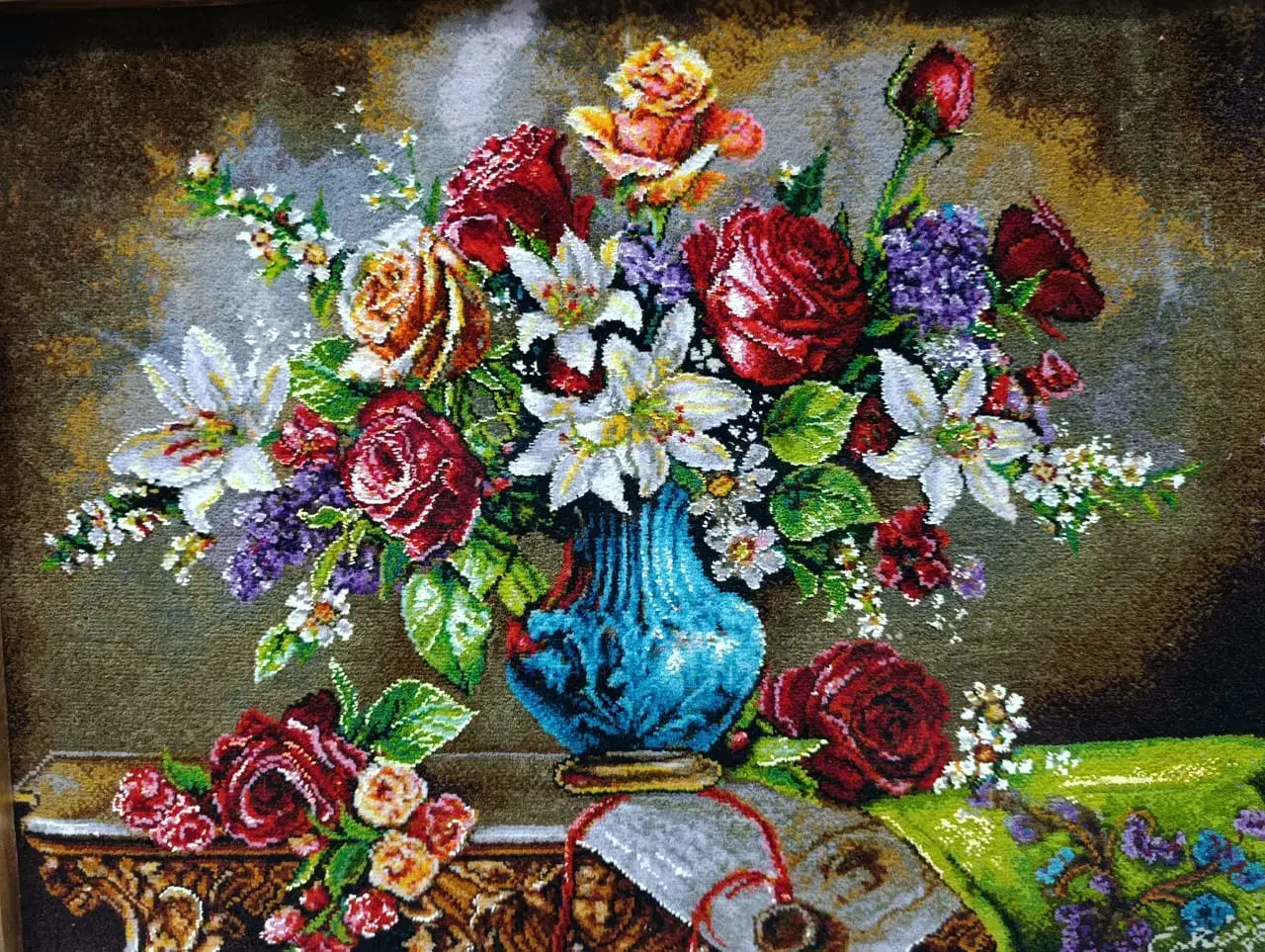 تابلو فرش دستبافت گل برای روز مادر/نقد و اقساط|تابلو فرش|تهران, لویزان|دیوار