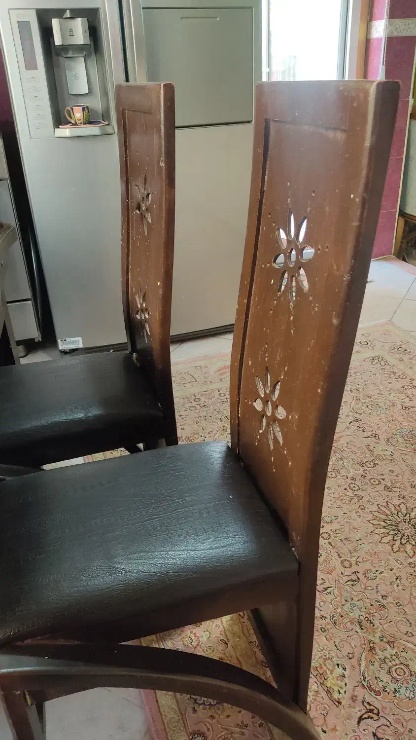 میز غذاخوری چهارنفره چوبی|میز و صندلی غذاخوری|ورامین, ورامین|دیوار